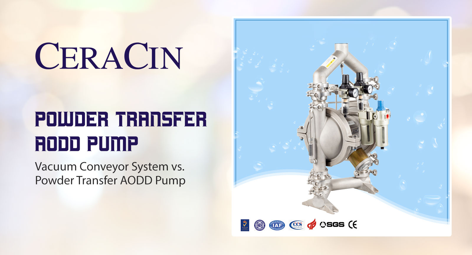 Powder Transfer AODD Pump, Ceracin