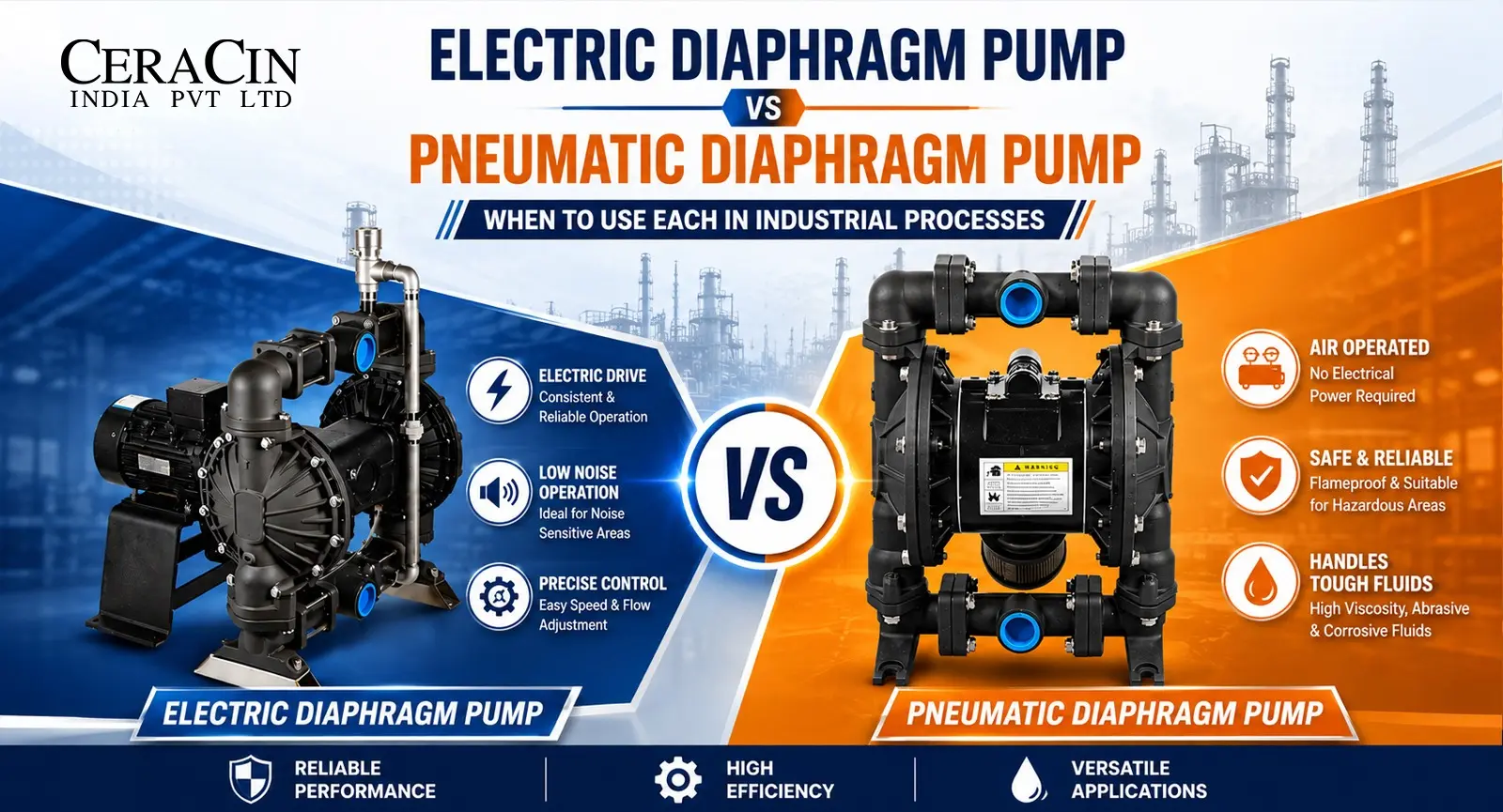  Electric Diaphragm Pump vs Pneumatic Diaphragm Pump: When to Use Each in Industrial Processes